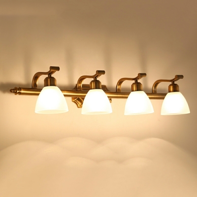 Industrial Glass Wall Mounted Light Fixture Vintage Vanity Lighting for Bathroom