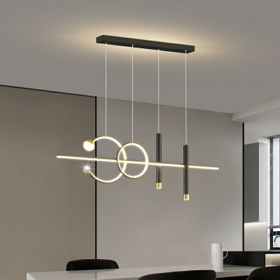 LED Chandelier Lighting Fixtures Modern Linear Island Ceiling Light for Dinning Room