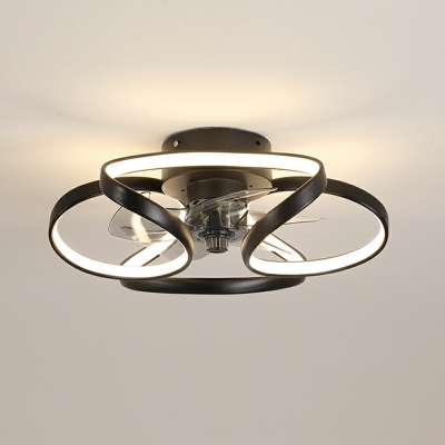 LED Flushmount Fan Lighting Fixtures Children's Room Dining Room Bar Living Room Flush Mount Fan Lighting