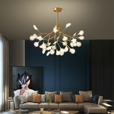 Luxury LED Pendant Light Fixture Metal Living Room Bedroom Dining Room Chandelier Lighting Fixtures
