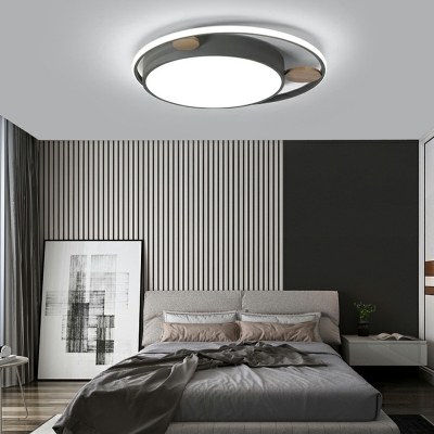 Macaron Ceiling Light with Acrylic Shade 1 Light LED Mickey Shape Flush Mount Light Fixture