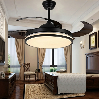 Minimalism Ceilings Fans Modern Metal Chandelier Lighting Fixtures for Living Room