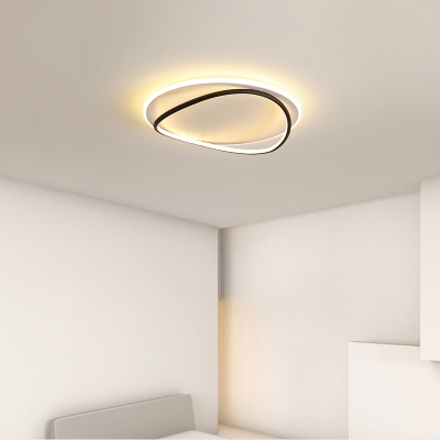 Modern Circular Flush Mount Light Fixtures Metal Led Flush Ceiling Lights