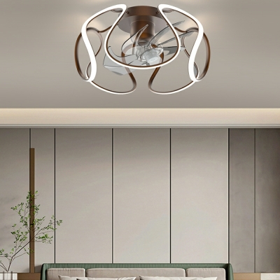 Modern Flushmount Fan Lighting Fixtures Bedroom Dining Room Living Room Flush Mount Fan Lighting