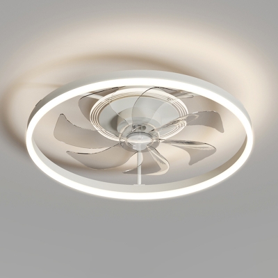 Modern Minimalist Flush Fan Light Fixtures Creative Invisible Ceiling Fan Light