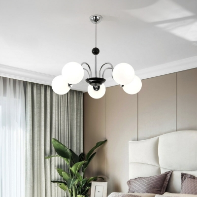 Pendant Light Fixture Globe Shade Modern Style Glass Pendant Light Kit for Living Room