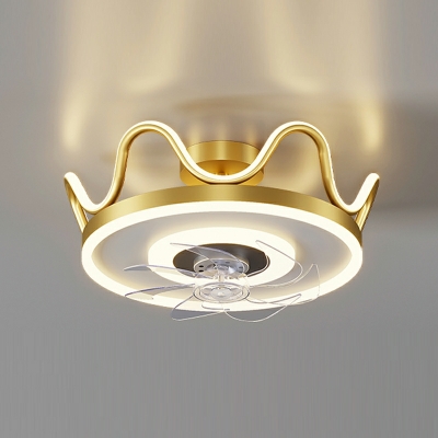 Simple Circular Flush Mount Ceiling Light Fixture Acrylic Flush Fan Light Fixtures