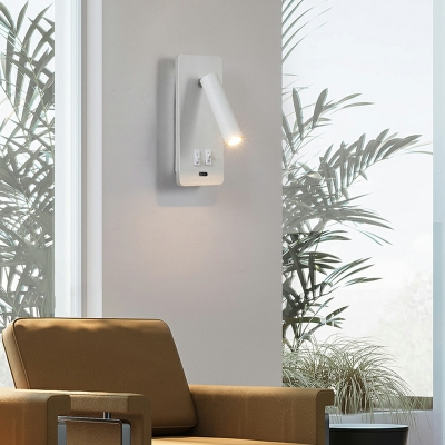 Simple Swing Arm Reading Wall Light Metallic Wall Mounted Light Fixture