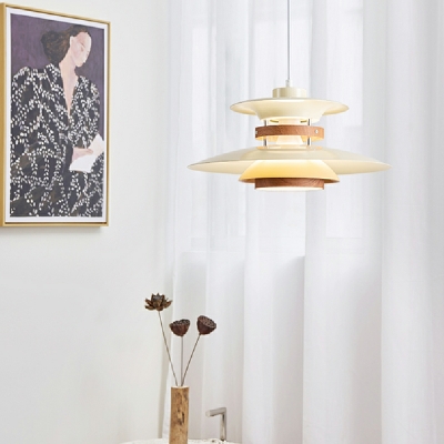 Single Head Suspension Lamp Metallic Adjustable Hanging Height Pendant Lighting