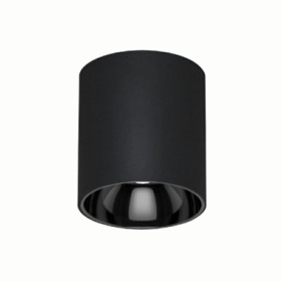 1 Light Contemporary Ceiling Light Black Cylinder Metal Ceiling Fixture