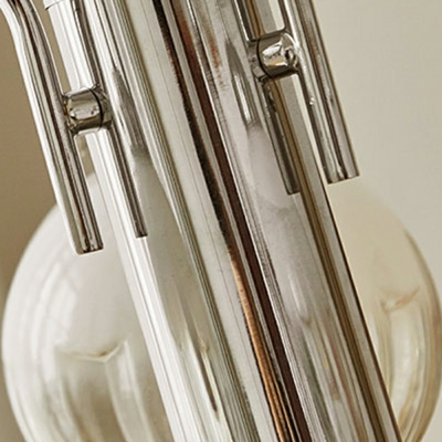 5 Lights Bubble Chandelier Lamp Modern Style Glass Chandelier Light in Silver