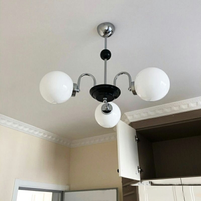 Globe Pendant Lighting Modern Style Glass Hanging Lamps Kit for Living Room