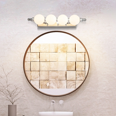 Metal Vanity Light White Bathroom Living Room Bedroom Wall Mounted Mirror Front
