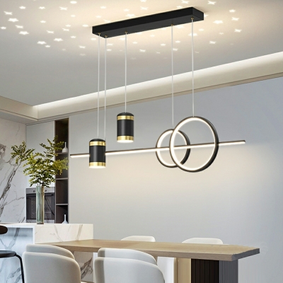 Minimalism Island Lighting Fixtures Modern Linear Chandelier Lighting for Dinning Room