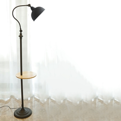 Minimalism Style Floor Lamp Single Bulb Metal Floor Lighting