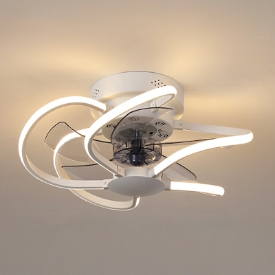 Modern LED Flushmount Fan Lighting Fixtures Bedroom Living Room Flush Mount Fan Lighting