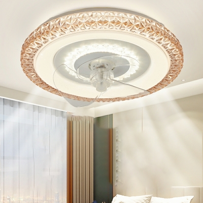 Ultra Modern Flush Mount Ceiling Fans Living Room Fan Lighting