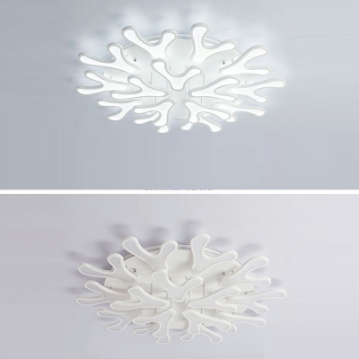 White Flush Mount Ceiling Lights Starburst-Inspired Design Flush Mount Light Fixtures