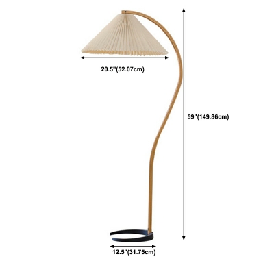 Wood Floor Lamp Single Light Minimalism Style Floor Lighting for Living Room