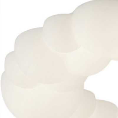 1-Light Close To Ceiling Chandelier Kids Style Cloud Shape Metal Flush Mount Light