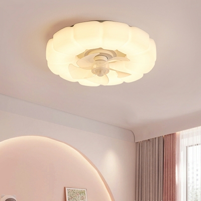 1-Light Flush Light Fixtures Kids Style Cloud Shape Metal Ceiling Mounted Lights