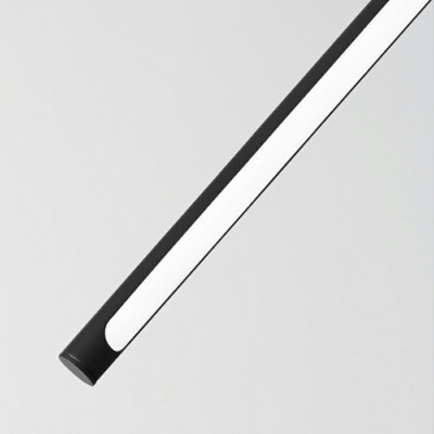 1-Light Hanging Ceiling Lights Minimalist Style Linear Shape Metal Pendant Light Fixture