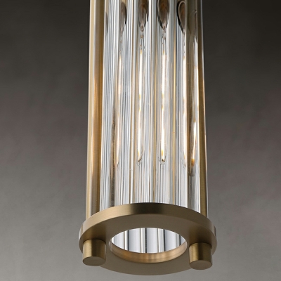 1-Light Hanging Ceiling Lights Minimalist Style Tube Shape Metal Pendant Light Fixture