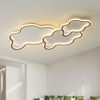 3-Light Ceiling Light Fixtures Kids Style Cloud Shape Metal Flushmount Lights