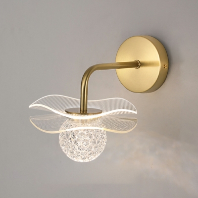 Globe Shade Wall Mounted Light Contemporary Style Glass Sconce Light for Bedroom
