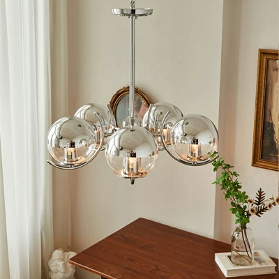 Industrial Glass Chandelier Lighting Fixtures Vintage Basic Hanging Ceiling Lights for Living Room