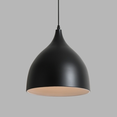Industrial Style Swell Pendant Ceiling Lights Metal 1-Light Pendant Light in Black