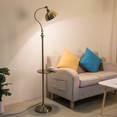 Minimalism Style Floor Lamp Single Bulb Metal Floor Lighting