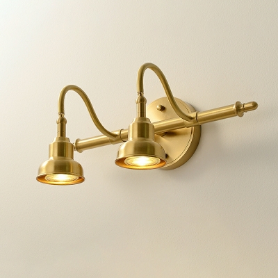 Modern Light Luxury Vanity Wall Sconce Copper LED Spot Light Vanity Lighting Fixtures for Bathroom