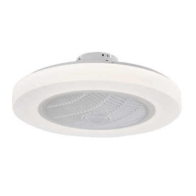 Modern Minimalist Flush Fan Light Fixtures LED Acrylic Fan Light for Living Room