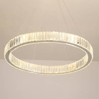 Modern Ring Chandelier Light Luxury Crystal Chandelier for Bedroom