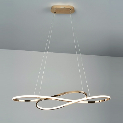 Modern Tiwsted Chandelier Lamp Metal Chandelier Light for Dining Room