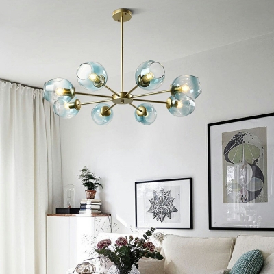 Nordic Creative Chandelier Modern Minimalist Glass Chandelier for Living Room