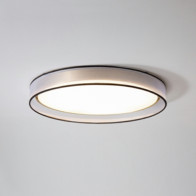 Nordic Creative Fabric Flushmount Light Minimalist Ultra-thin LED Ceiling Lamp for Bedroom