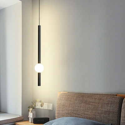 Nordic Single Pendant Minimalist Long Line LED Pendant Light for Bedroom