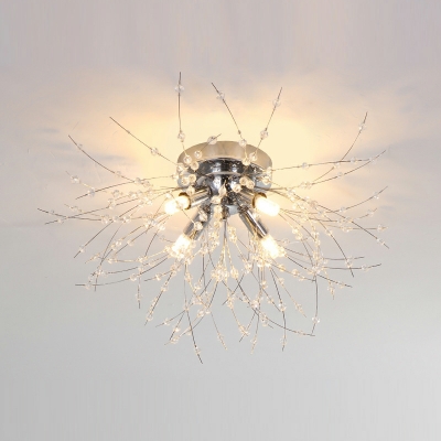 Postmodern Ceiling Light Sputnik Crystal Ceiling Fixture for Living Room
