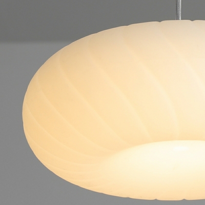1-Light Hanging Ceiling Lights Minimalist Style Oval Shape Metal Pendant Light Fixture