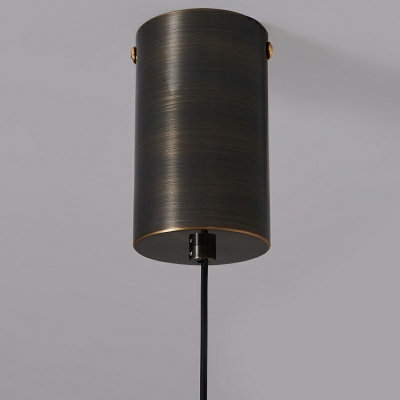 1-Light Hanging Ceiling Lights Minimalist Style Oval Shape Metal Suspension Pendant