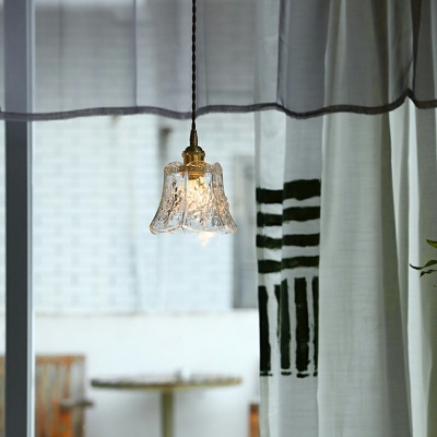 1-Light Hanging Lights Industrial Style Bell Shape Metal Pendant Light Fixture