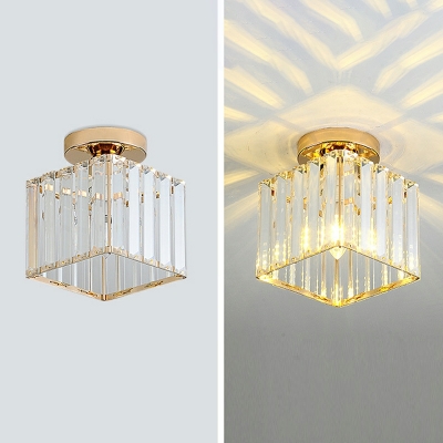 Contemporary Ceiling Light 1 Light CryStal Ceiling Fixture for Corridor