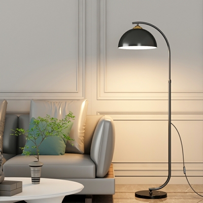 Contemporary Metal Floor Lamp 1 Light Metal Floor Lamp for Living Room