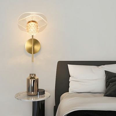 Globe Shade Wall Mounted Light Modern Style Glass Sconce Light for Bedroom
