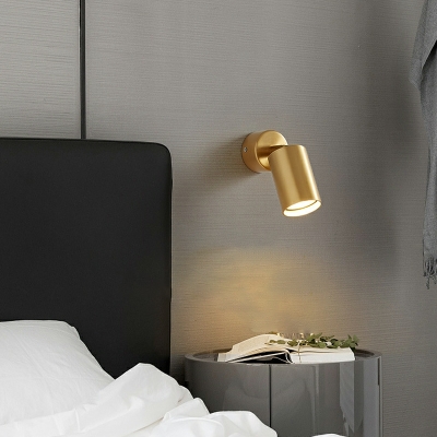 Gold Swing Arm Wall Lighting Modern Style Metal 1 Light Wall Sconce Lighting