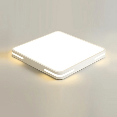Minimalist LED Ceiling Flush Mount Light White Geometry Flush Lamp with Acrylic Shade