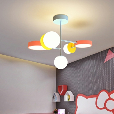 Modern Chandelier Lighting Fixtures Macaron Nordic Style Suspension Light for Bedroom