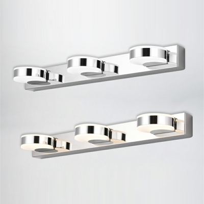 Modern Stainless Steel Vanity Wall Sconce Acrylic LED Vanity Lighting Fixtures for Bathroom